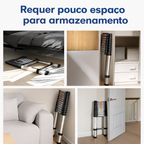 Escada Telescópica TNT Aço Inox, Fácil de Guardar, Portátil, Extensível